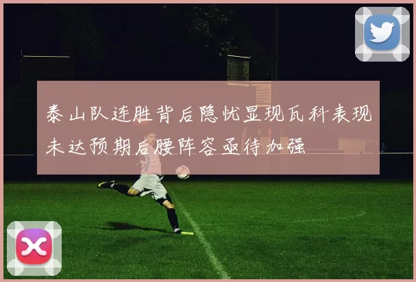 泰山队连胜背后隐忧显现瓦科表现未达预期后腰阵容亟待加强